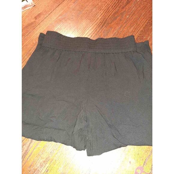 Small 4/6 Time & Tru Black High Waist Capri Casual Pants Long Shorts - Picture 4 of 4